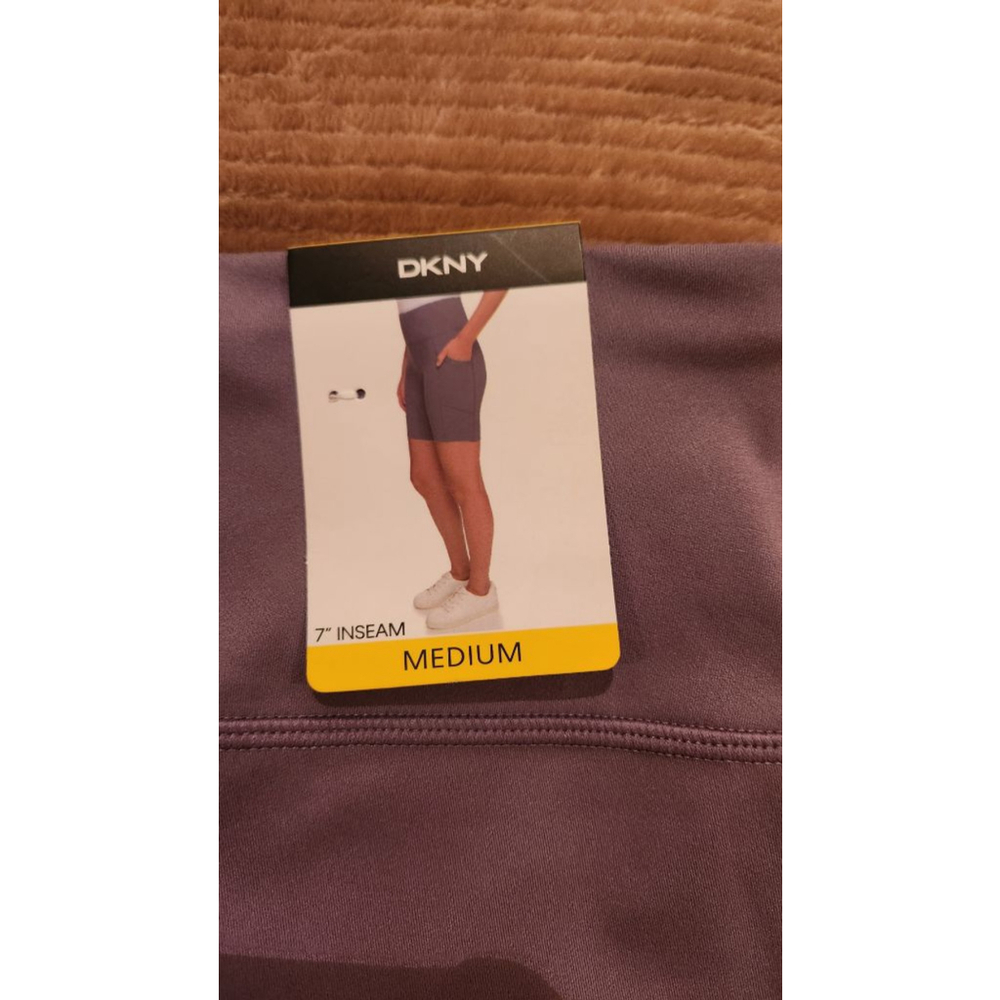 Women's DKNY Bike Shorts Black/Purple Size M - Picture 5 of 7